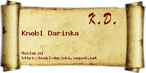 Knebl Darinka névjegykártya